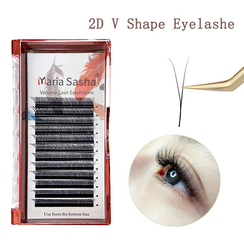 MARIA 2D Y Şekli Kirpik El Pre - Eyelash Extension For Asian Eyes incelemesi ve fiyatı